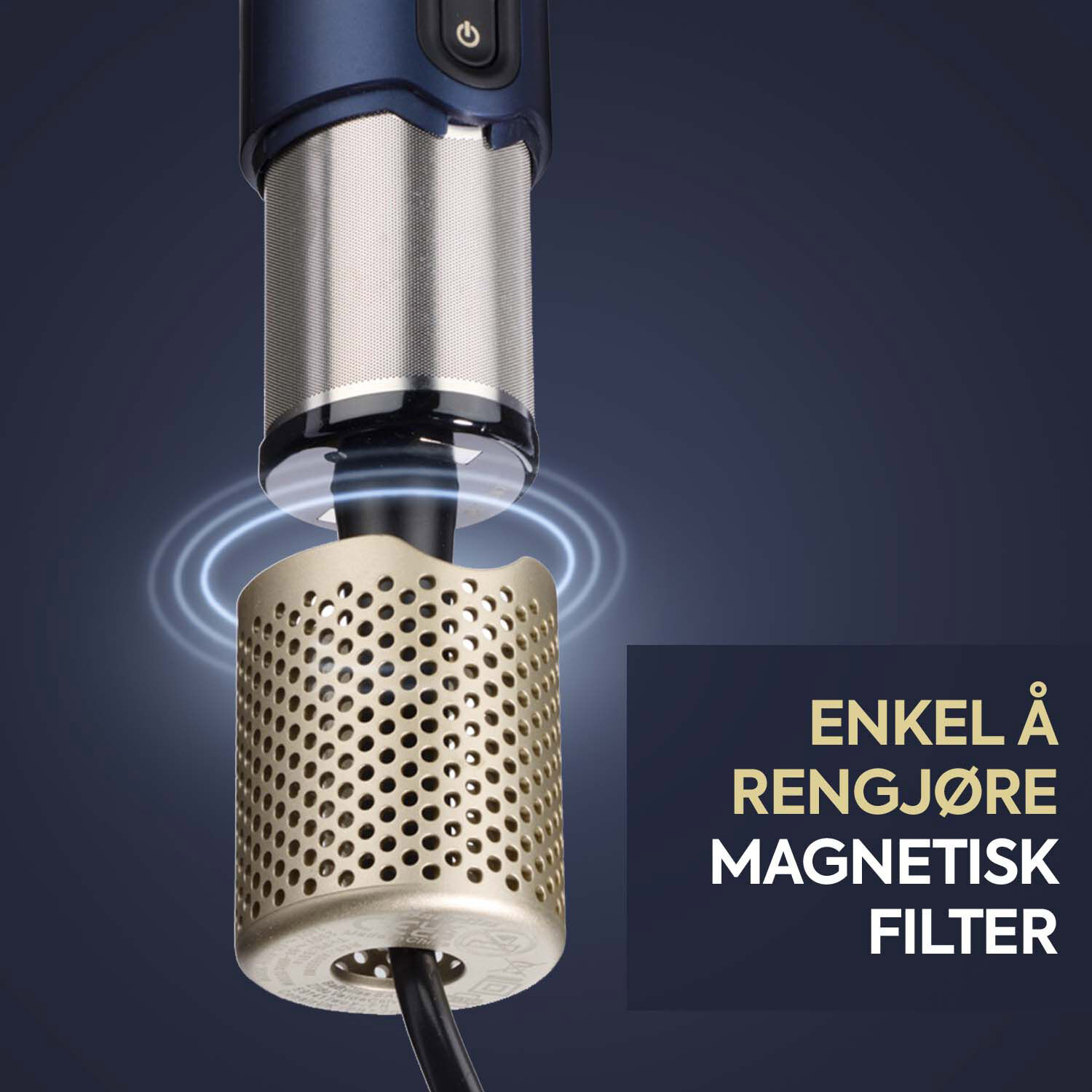 Magnetisk filter som er enkelt &aring; gj&oslash;re rent 